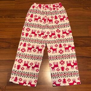 Hanna Anderson Pajama Pants Xmas Christmas Red Green Size 130 or 8 Mini Boden
